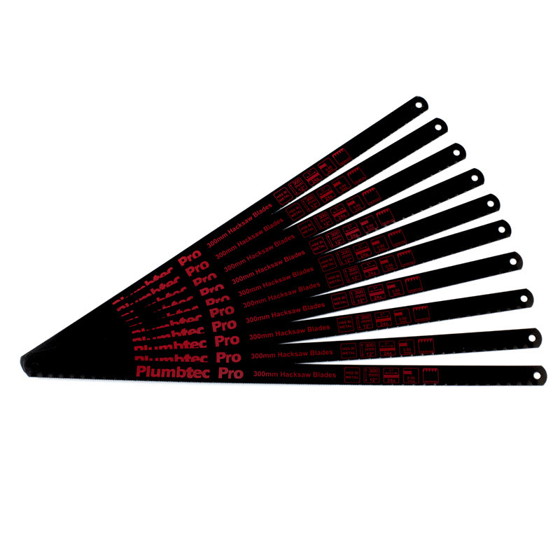Plumbtec 300mm Hacksaw Blades 10 pack