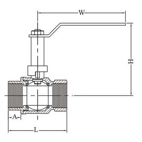 Product image of Ball Valve Brs Extended Spindle 15mm  