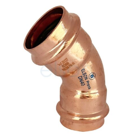 Product image of Copper Press Water Elbow 40 x 45  