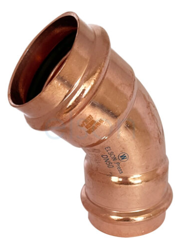 Product image of Copper Press Water Elbow 50 x 45  