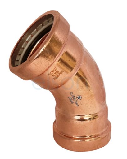 Product image of Copper Press Water Elbow 65 x 45  