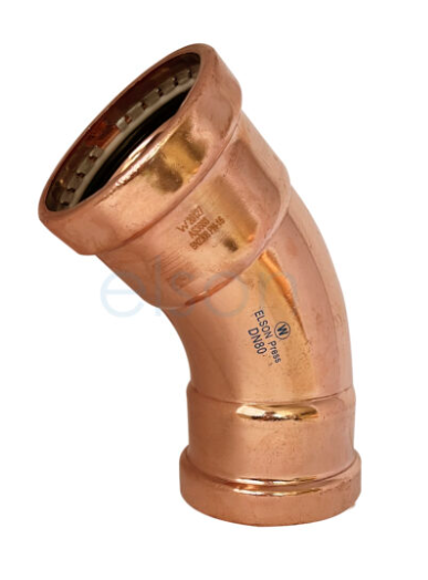 Product image of Copper Press Water Elbow 80 x 45  
