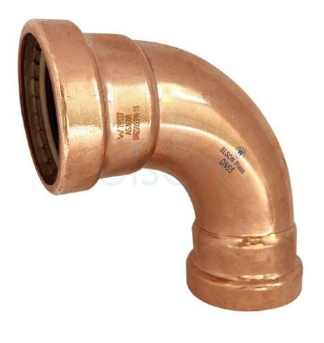 Product image of Copper Press Water Elbow 65 x 90  
