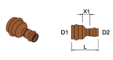 Product image of Copper Press Water Reducer ff 80 x 50  
