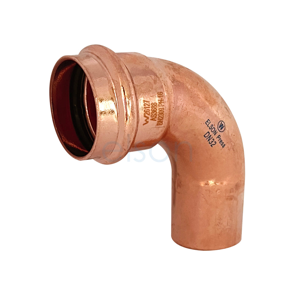 Product image of Copper Press Water Elbow mf 32 x 90