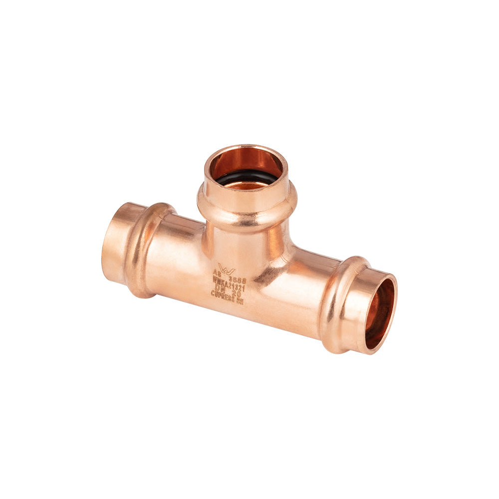 Product image of Copper Press Gas Tee 40mm