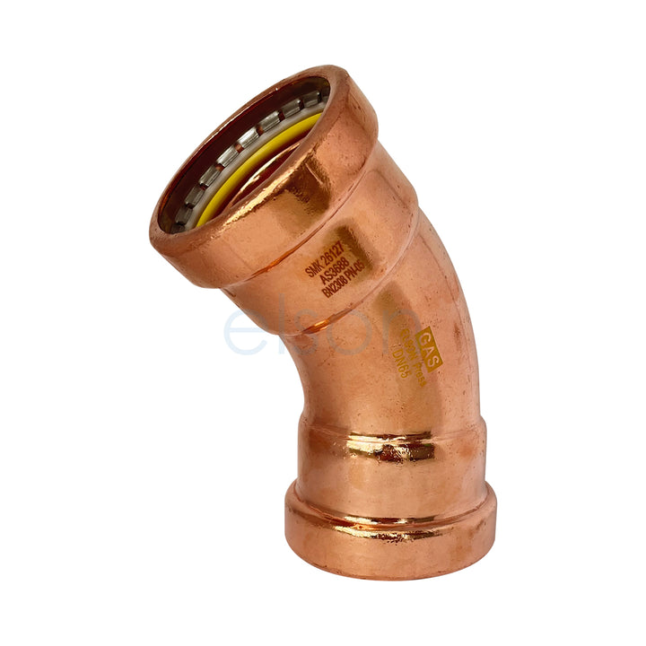 Product image of Copper Press Gas Elbow 65 x 45