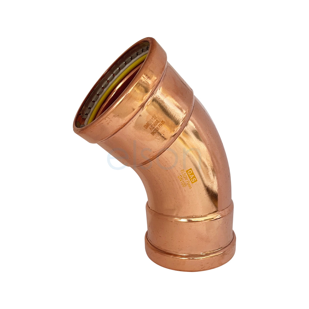 Product image of Copper Press Gas Elbow 100 x 45