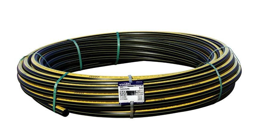 Poly Pipe Sdr11 32 x 50mtr Yellow Stripe
