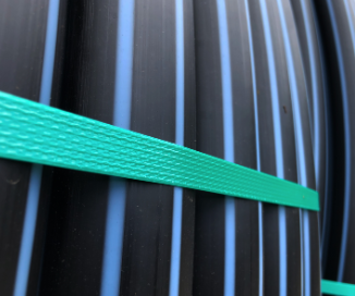 Product image of Poly Pipe Pn16 16 x 50mtr Blue Stripe  