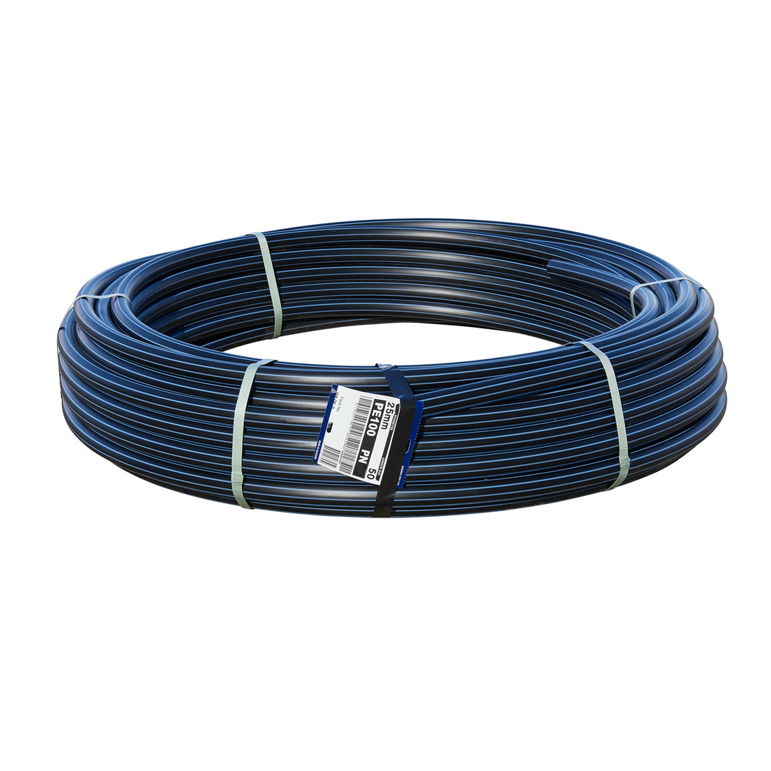 Poly Pipe Pn16 63 x 50mtr Blue Stripe