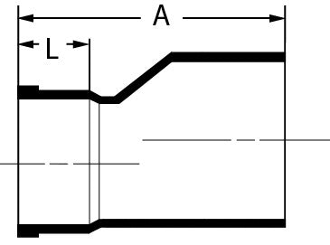 Level Invert Taper Dwv 100 x 80  (LIT)