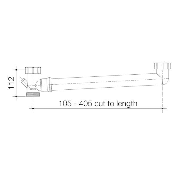 Product image of Caroma Double Bowl Connector Pvc 50 x 300