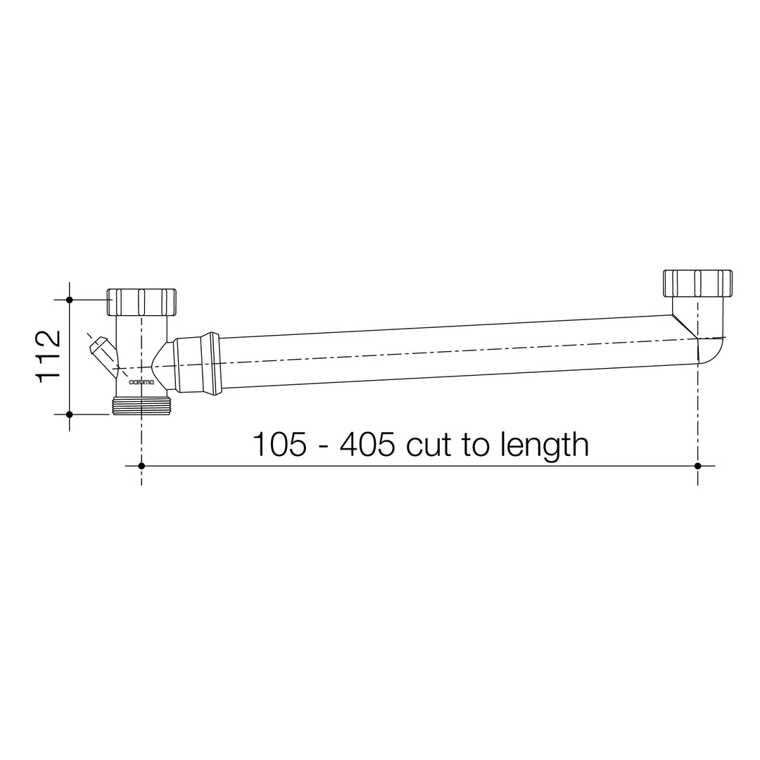 Product image of Caroma Double Bowl Connector Pvc 50 x 300