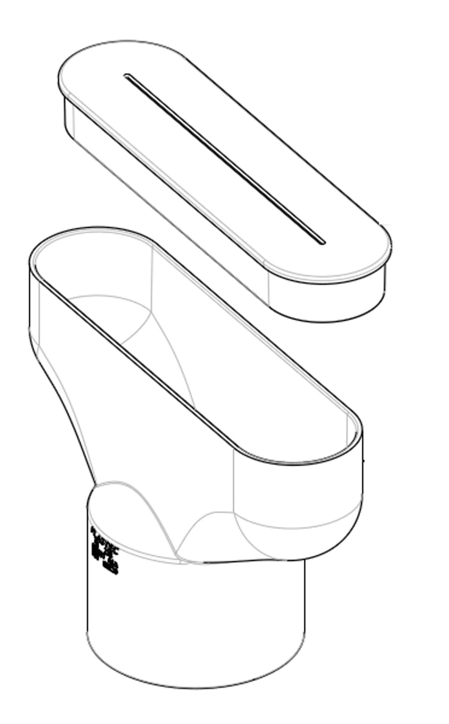 Product image of Frog Mouth Straight Dwv 100mm