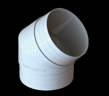 Product image of Mitred Downpipe Bend Pvc 90 x 45  