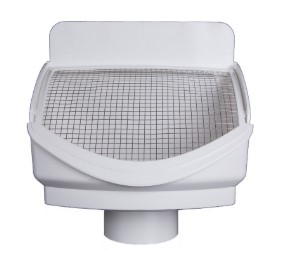 Product image of Leaf Guard Rainhead 90mm - Bottom Outlet  
