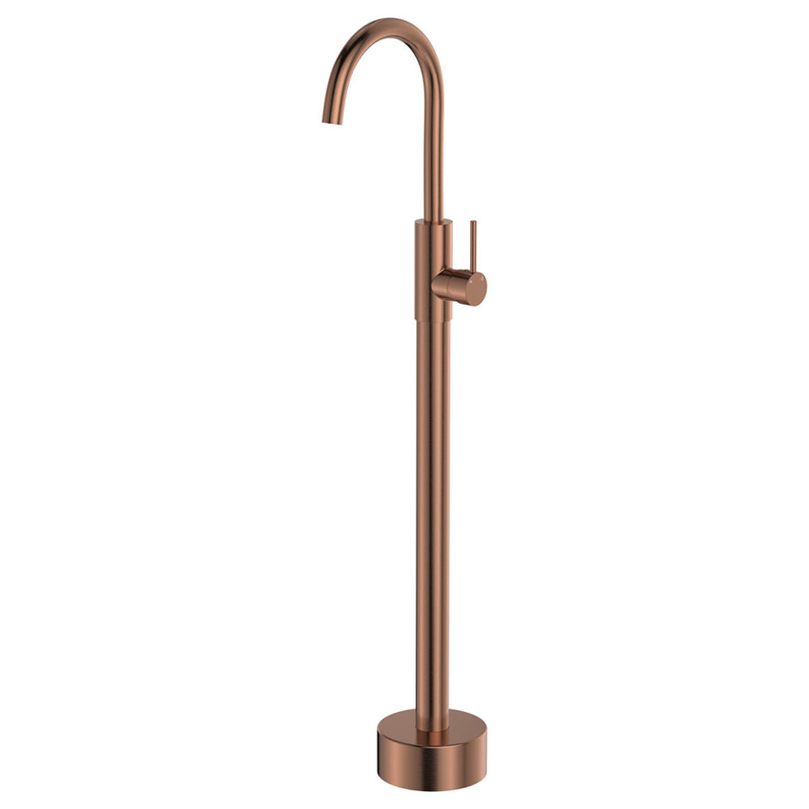 Product image of Fienza KAYA Floor Mounted Basin/Bath Mixer Brushed Copper LF