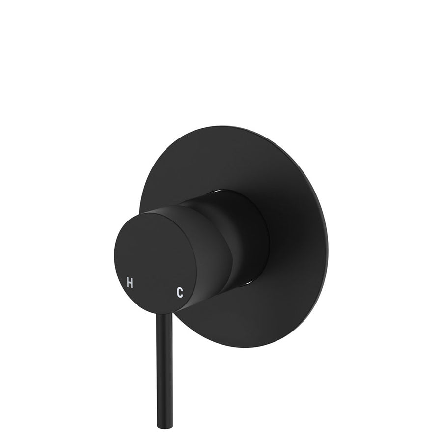 Product image of KAYA Wall Mixer Large Round Plate Matte Black LF SUS304