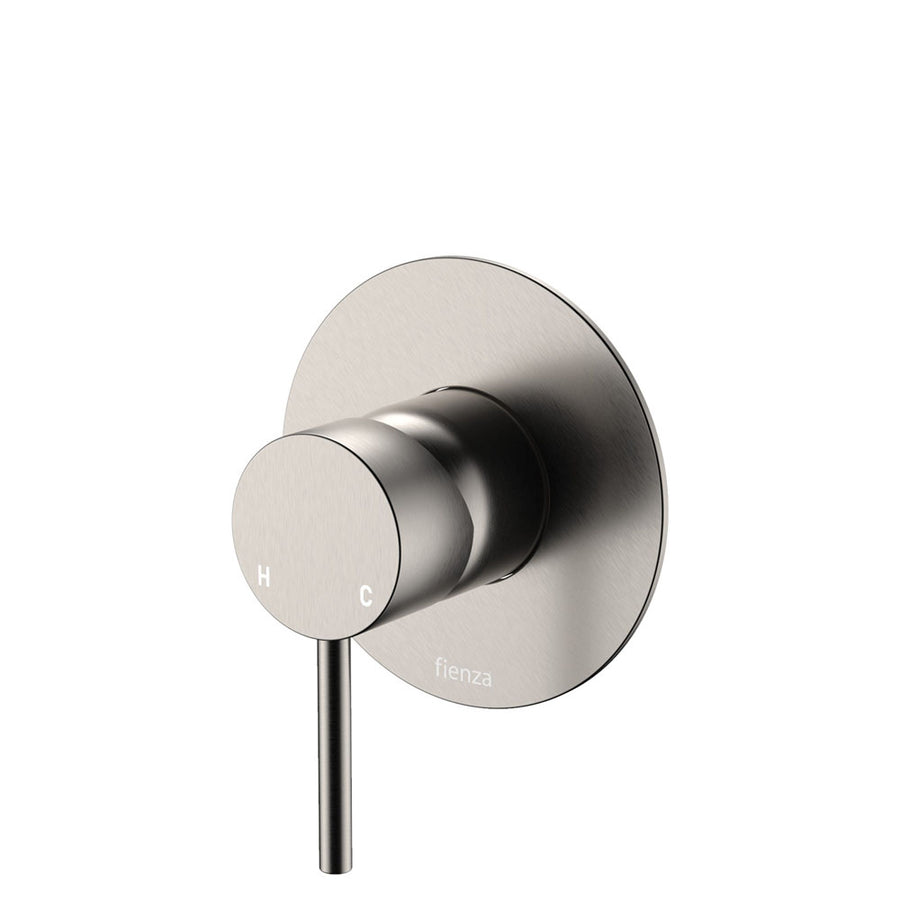 Product image of Fienza KAYA Wall Mixer Large Round Plate Brushed Nickel LF SUS304 (228101BN-3-LF)