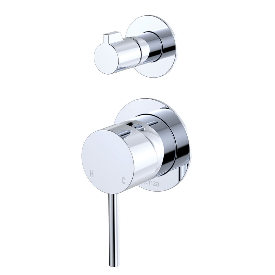 Product image of Fienza KAYA Diverter Mixer Chrome Small Round Chrome Plates (228102-4)