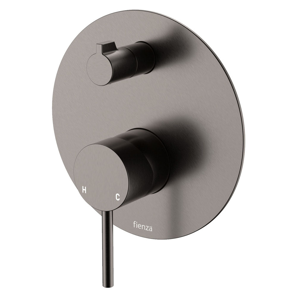 Product image of Fienza KAYA Diverter Mixer Gun Metal Round Plate (228102GM)