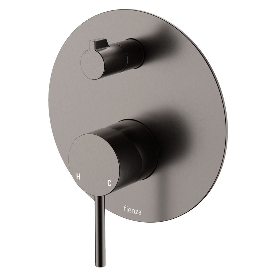 Product image of Fienza KAYA Diverter Mixer Gun Metal Round Plate (228102GM)