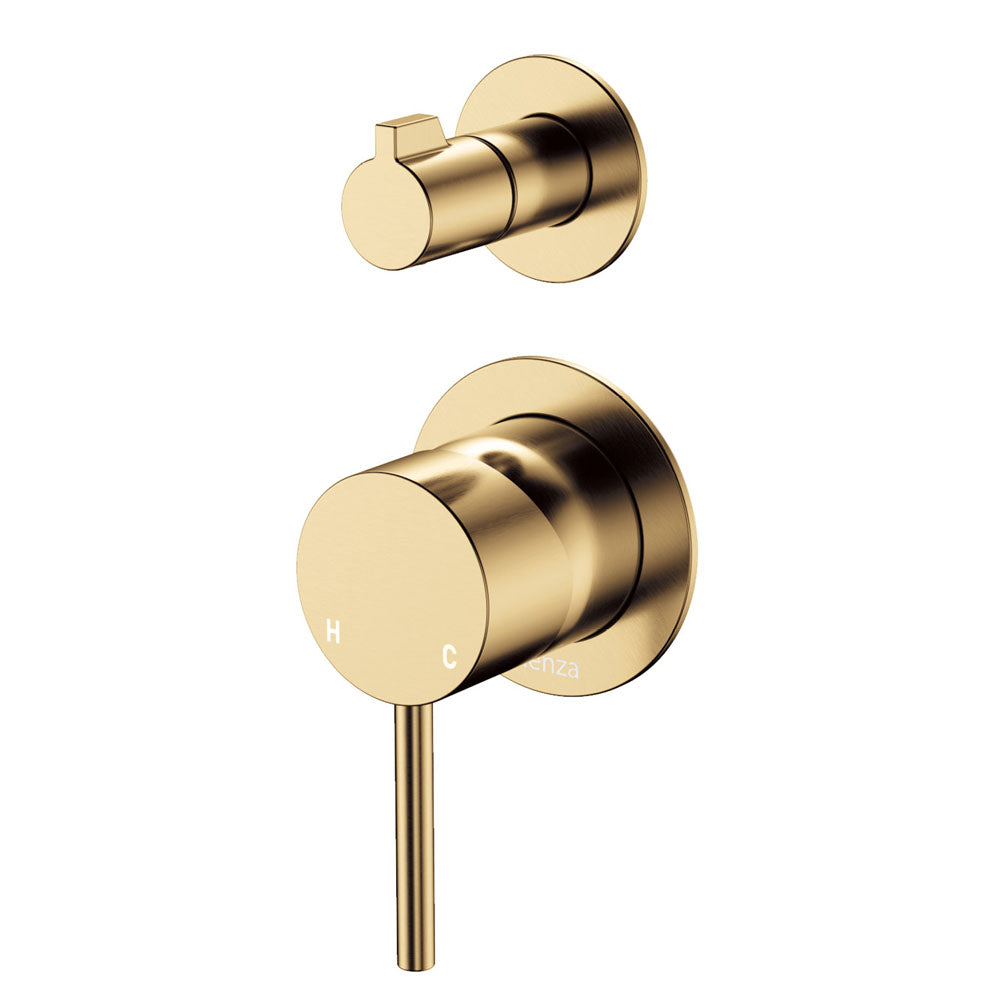 Product image of Fienza KAYA Diverter Mixer Urban Brass Small Round Plates (228102UB-4-LF)