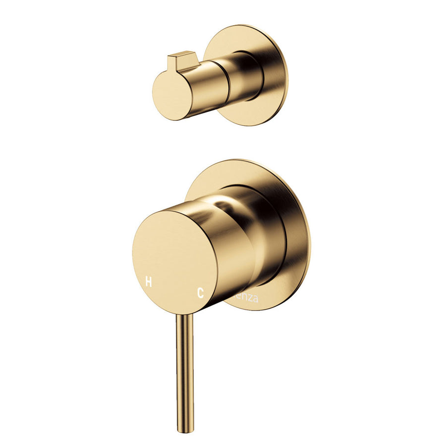 Product image of Fienza KAYA Diverter Mixer Urban Brass Small Round Plates (228102UB-4-LF)