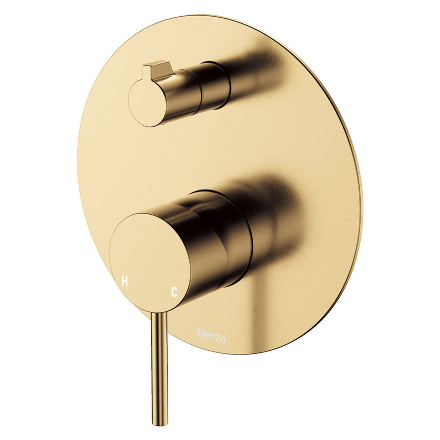 Product image of Fienza KAYA Diverter Mixer Urban Brass Large Round Plate