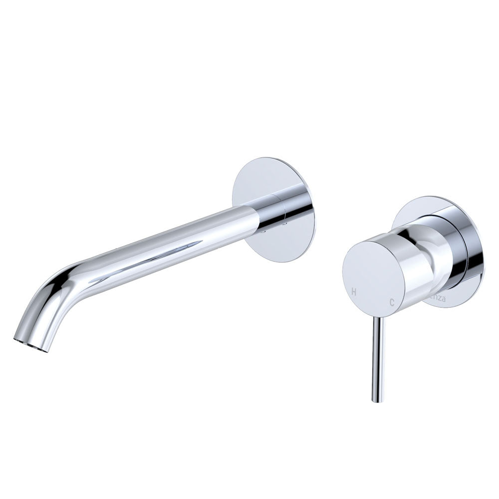 Product image of Fienza KAYA Wall Basin/Bath Mixer Set, Round Plates, 200mm Outlet