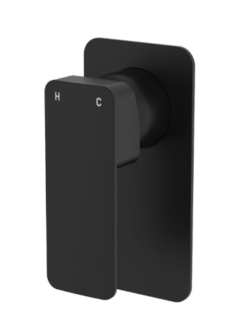 Product image of Fienza TONO Wall Mixer Large Rectangular Plate Matte Black LF SUS304 -233101B-LF