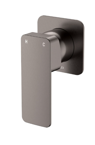 Product image of Fienza TONO Wall Mixer Large Rectangular Plate Gun Metal LF SUS304
