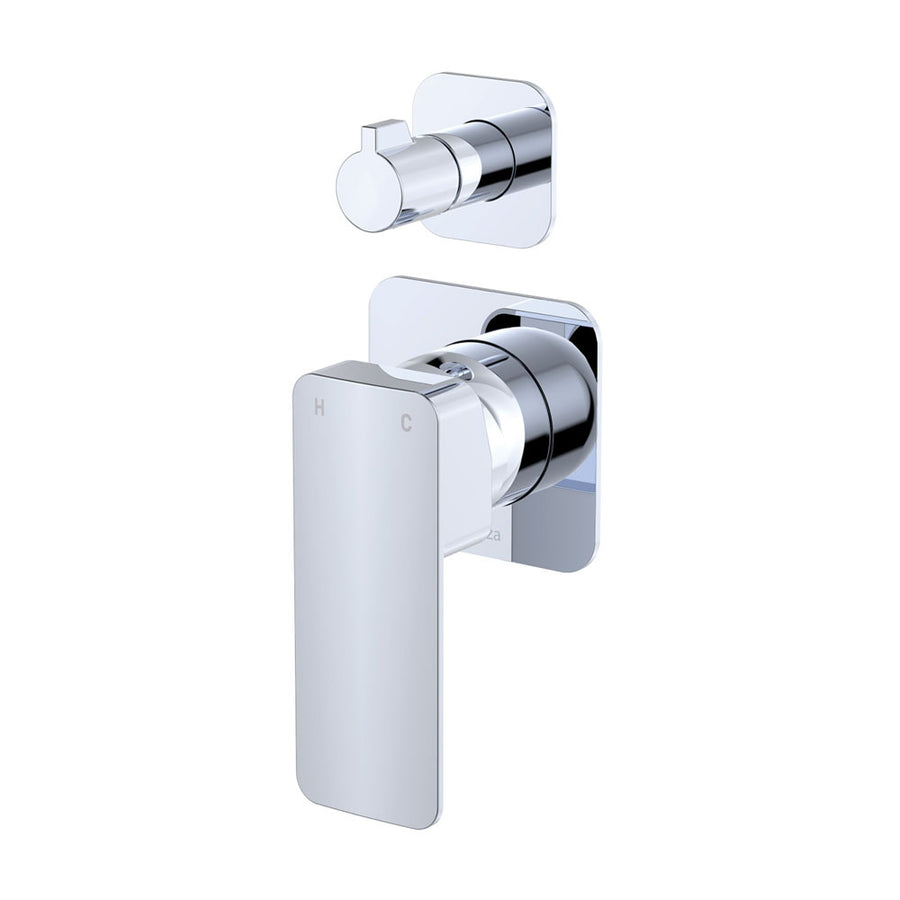 Product image of Fienza TONO Wall Diverter Mixer Small Square Plates Chrome LF SUS304
