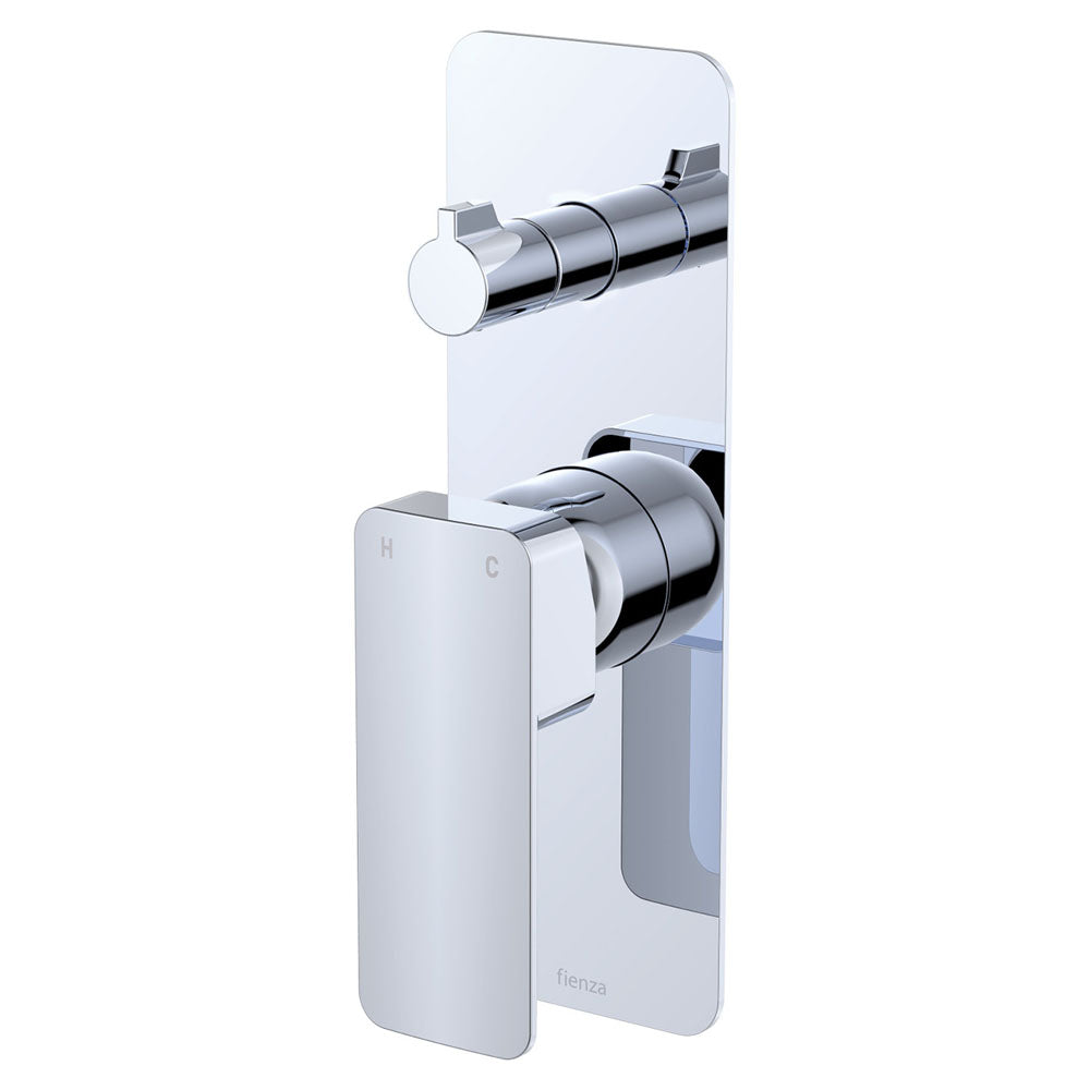 Product image of Fienza TONO Wall Diverter Mixer Large Rectangular Plate Chrome LF SUS304
