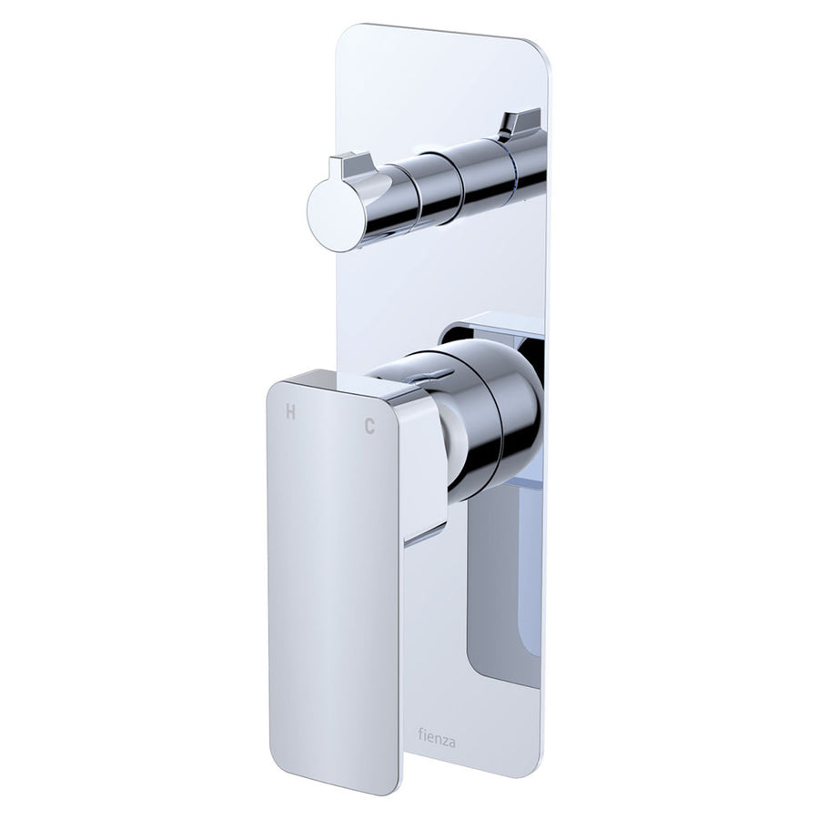 Product image of Fienza TONO Wall Diverter Mixer Large Rectangular Plate Chrome LF SUS304
