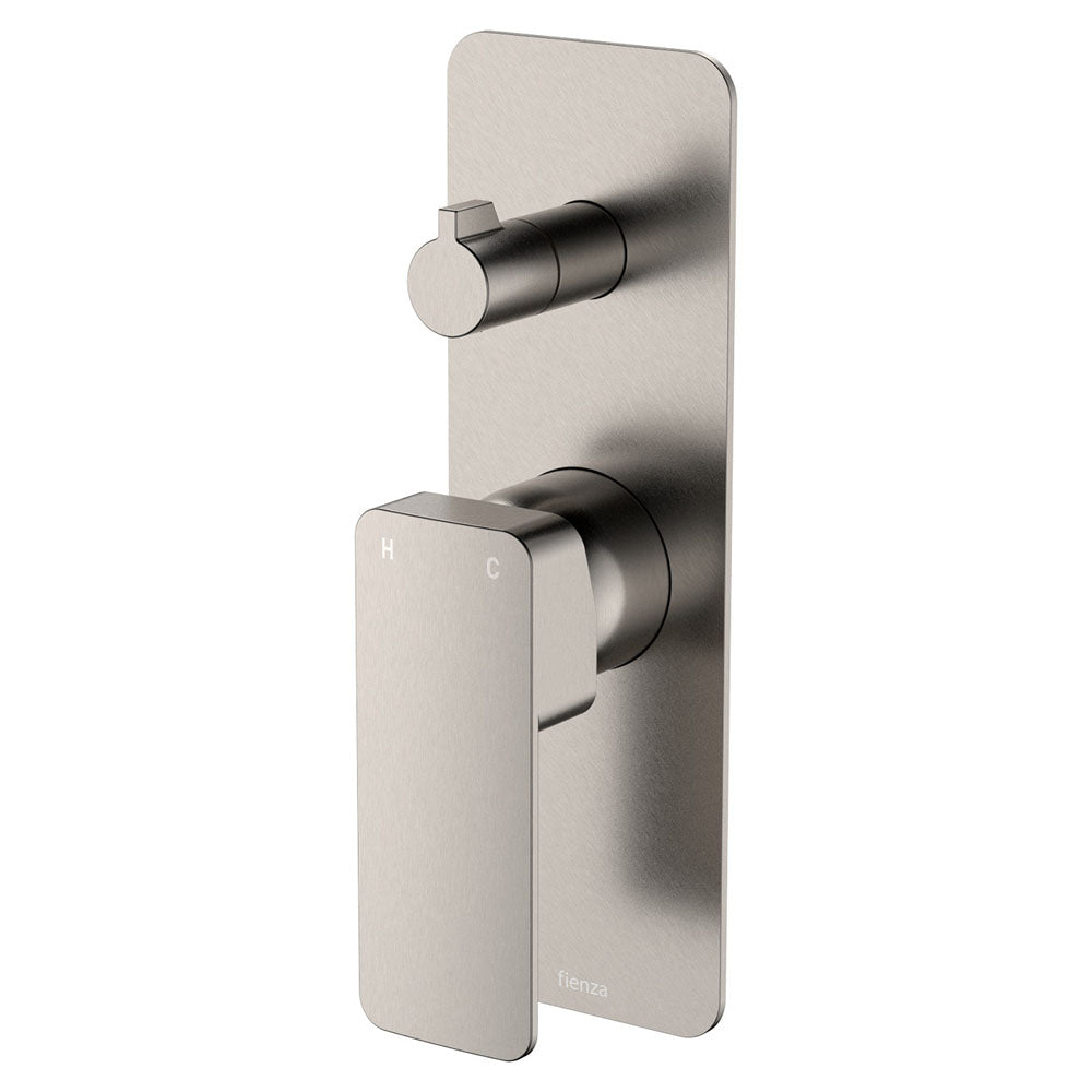 Product image of Fienza TONO Wall Diverter Mixer Large Rectangular Plate Brushed Nickel LF SUS304
