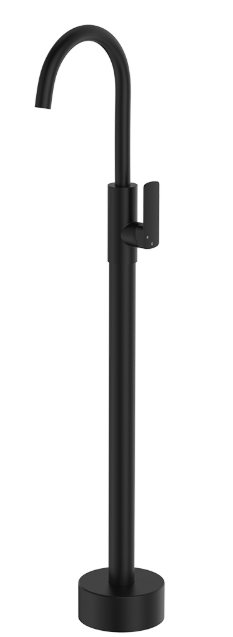 Product image of Fienza TONO Floor Mounted Basin/Bath Mixer Matte Black LF (233112B-LF)
