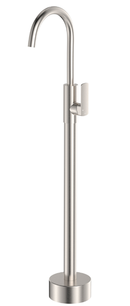 Product image of Fienza TONO Floor Mounted Basin/Bath Mixer Brushed Nickel LF (233112BN-LF)
