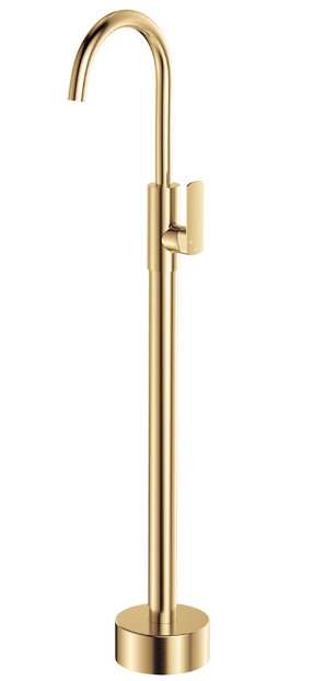 Product image of Fienza TONO Floor Mounted Basin/Bath Mixer Urban Brass LF (233112UB-LF)
