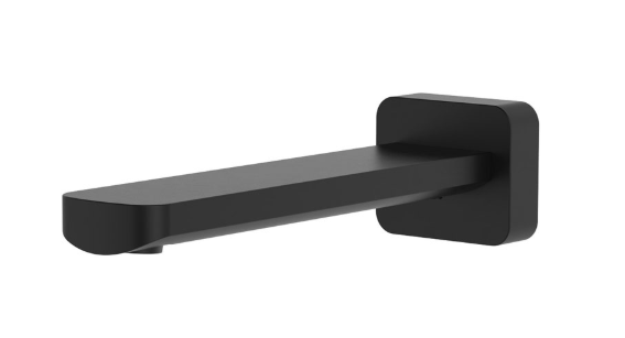 Product image of Fienza TONO Wall Basin/Bath 180mm Outlet Matte Black LF Eco Brass (233115B-LF) 