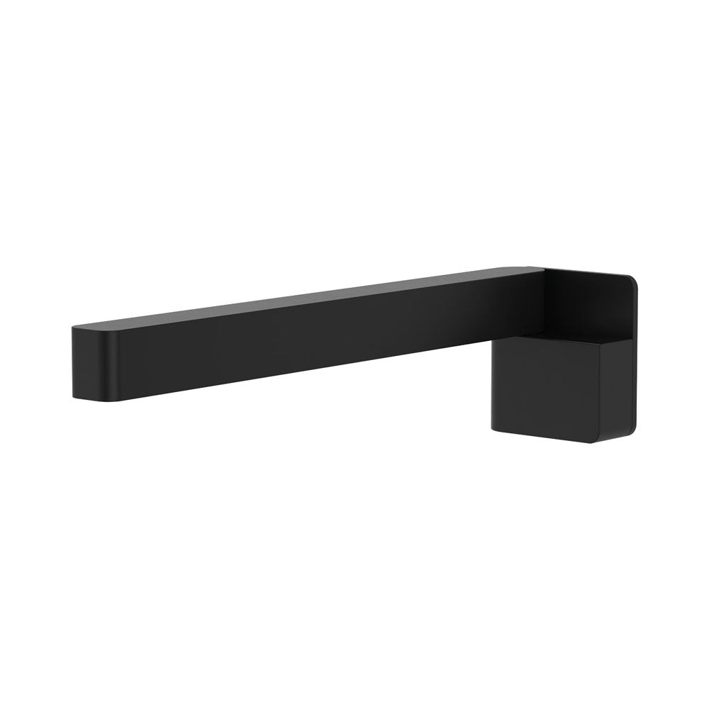 Product image of Fienza TONO Basin/Bath Wall Mixer Set 160mm Outlet Lrg Rect. Plate Matte Black LF SUS304