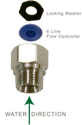 Product image of TAS125 - 15mm M+F Flood Stop Flow Adaptor (WC) Chrome