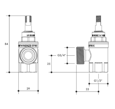 Booster Washing Machine Cock Chrome LHB