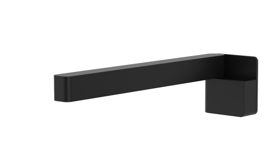 Product image of Fienza TONO Basin/Bath Wall Mixer Set 160mm Outlet Lrg Rect. Plate Matte Black LF SUS304