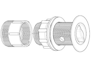 Product image of Plug & Waste 32mm with O/F & Adaptor  