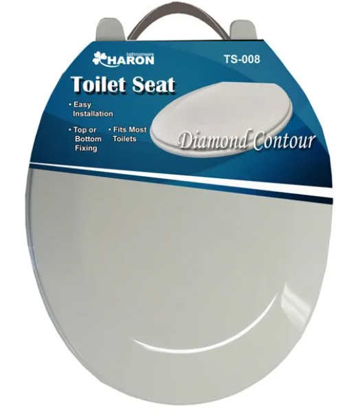 Product image of Haron Toilet Seat Diamond Contuer Top or Bottom Fixing 