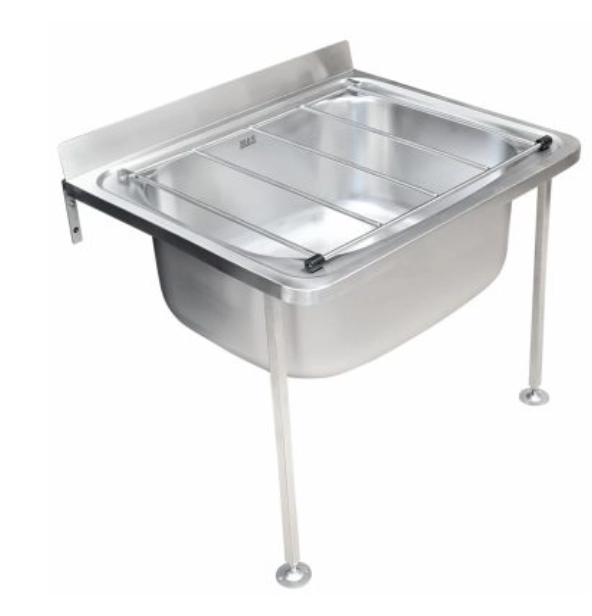 Product image of Cleaners Sink Stainless Steel with Legs & Grate. Waste not included.