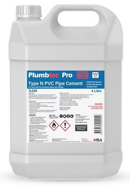 Product image of Solvent Cement Clear 4Ltr (Clear Glue)  