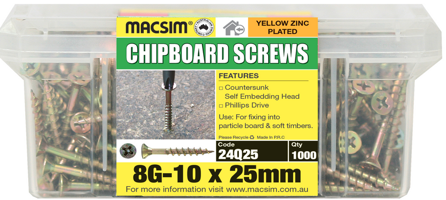 Product image of Chipboard Screws 25 x 8g (1000)  